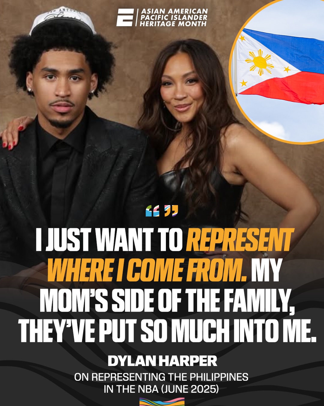 Dylan Harper is proudly representing the Philippines on basketball’s biggest stage and credits his mom’s Filipino family for his success 🇵🇭🏀

(via @spurs, @amaznhq, @jerseysportszone)