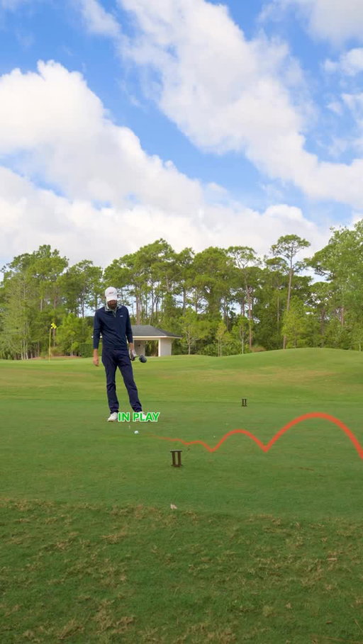 This may be the luckiest *bad* shot in all of golf!