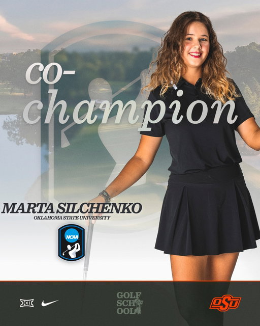 a 𝑪𝒉𝒂𝒎𝒑𝒊𝒐𝒏 once again 🥇

At 6-under, @marta_silchenko_golf takes home individual Co-Champion honors at the Chapel Hill Regional, her second win of the season!

#golfschool | #GoPokes
