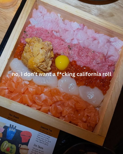Respectfully… keep your California rolls away from me ✨🗣️

@umeko_ny is absolutely worth the hype! $48 for this gorgeous chirashi don set (uni was extra + worth it) 

📍 63 Downing Street. NYC