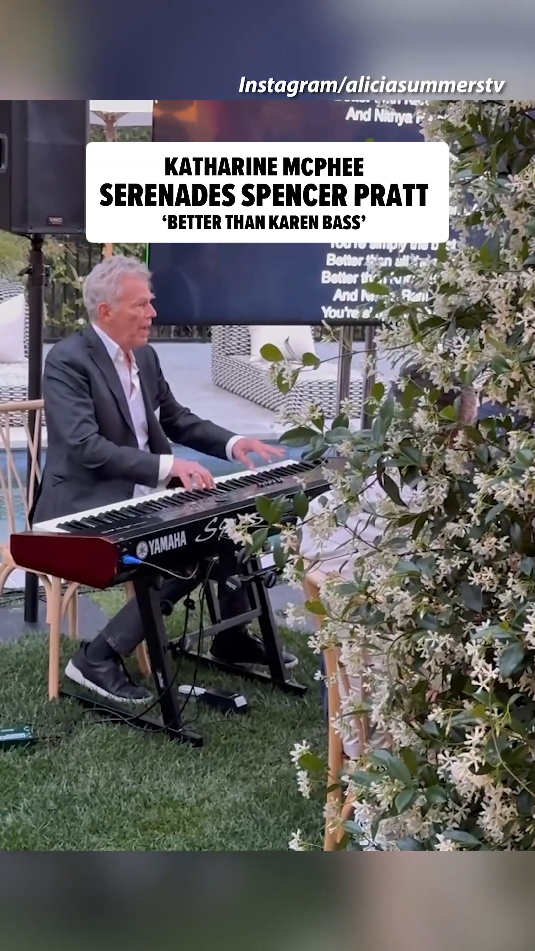 🎶🗣️ Katharine McPhee and her husband David Foster teamed up to stump for Spencer Pratt and trash his political opponents as he runs for Los Angeles mayor ... they did it in song form, and it's all on video.

FULL STORY AT THE LINK IN BIO. 

🎥: Instagram/aliciasummerstv
