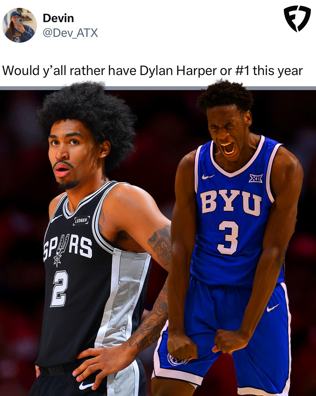 Would you rather have Dylan Harper or the No.1 Pick in this year’s NBA Draft? 😅

(via dev_atx) 

#spurs #nbadraft #nba #basketball