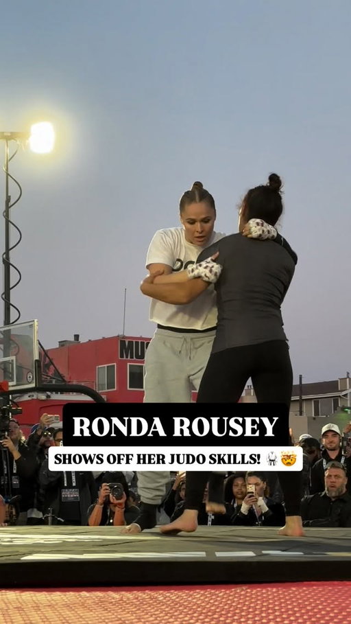 @rondarousey shows off her judo skills ahead of this Saturday! 

MVP MMA Open Workouts are going down NOW | Live on MVP & Netflix YouTube | Venice Beach, CA📍🌴

——— 
Saturday, May 16th
LIVE only on Netflix
Intuit Dome - Los Angeles, CA
#RouseyCarano #NgannouLins #DiazPerry