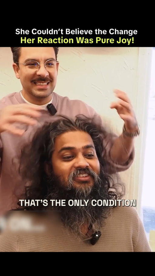 Watch His Face When He Sees the New Look