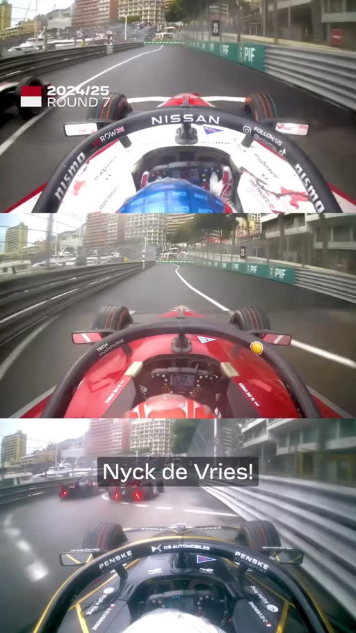 Pass one, get two free 🫢

What a move from @nyckdevries in Monaco last year 😍

#MonacoEPrix #FormulaE #Motorsport #Racing