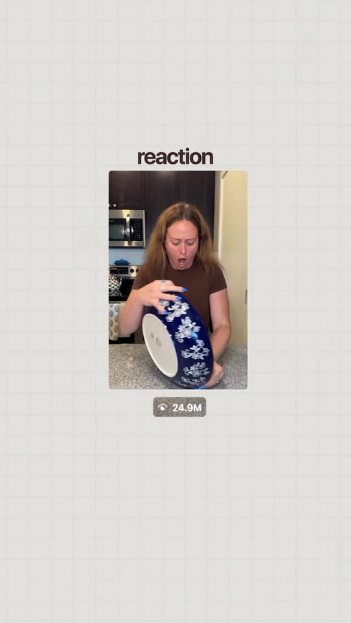 This unexpected bowl breaking video got 25M views.

Creator @haleyfindsthings
