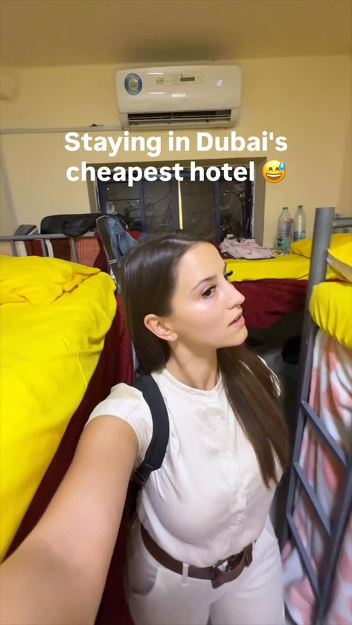 Would you stay here for $1?! 

So I booked what was listed as an “entire apartment” for the night in Dubai, and let’s just say it was not an entire apartment...

It turned out to be a hostel but actually not one necessarily geared towards tourists. I had actually never seen this before, but it was the kind of place workers book when they’ve been priced out of everywhere else in the city. This is a side of Dubai nobody really talks about. 

I made a whole video comparing the cheapest vs. most expensive hotel in Dubai. It’s up on my YouTube now if you wanna see the other end of the spectrum.