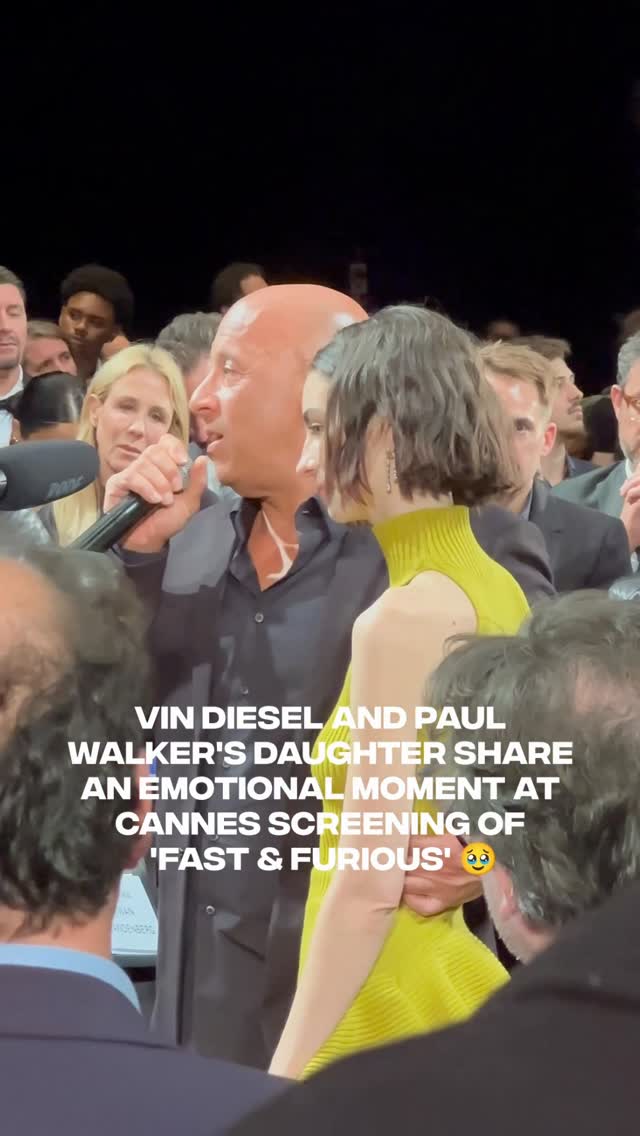 Family forever 🤞

At the Cannes Film Festival, Meadow Walker and Vin Diesel shared an emotional hug during a special anniversary screening of ‘The Fast and the Furious’. The moment honored the legacy of Paul Walker, who starred in the franchise alongside Diesel before his death in 2013.

[🎥: @joyboy ]