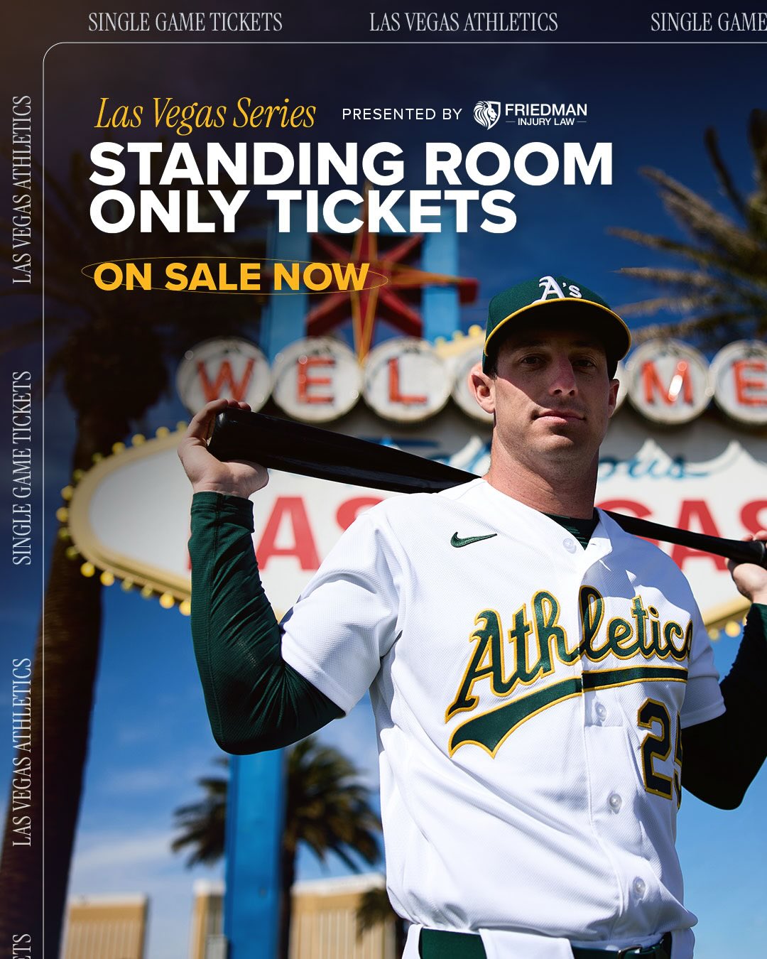Standing Room Only tickets for our Las Vegas series, starting at $15, are live!

🔗: athletics.com/lvsix