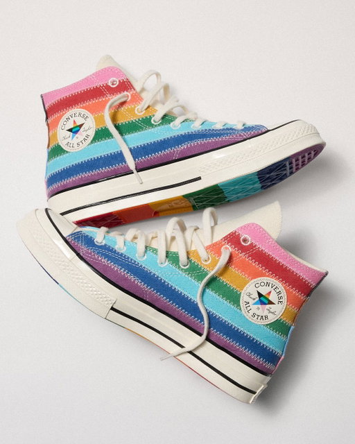 Meet this year’s Proud to Be collection, inspired by Gilbert Baker’s original Pride flag and rooted in Converse’s long-standing support of Pride. Now available at Converse.com.