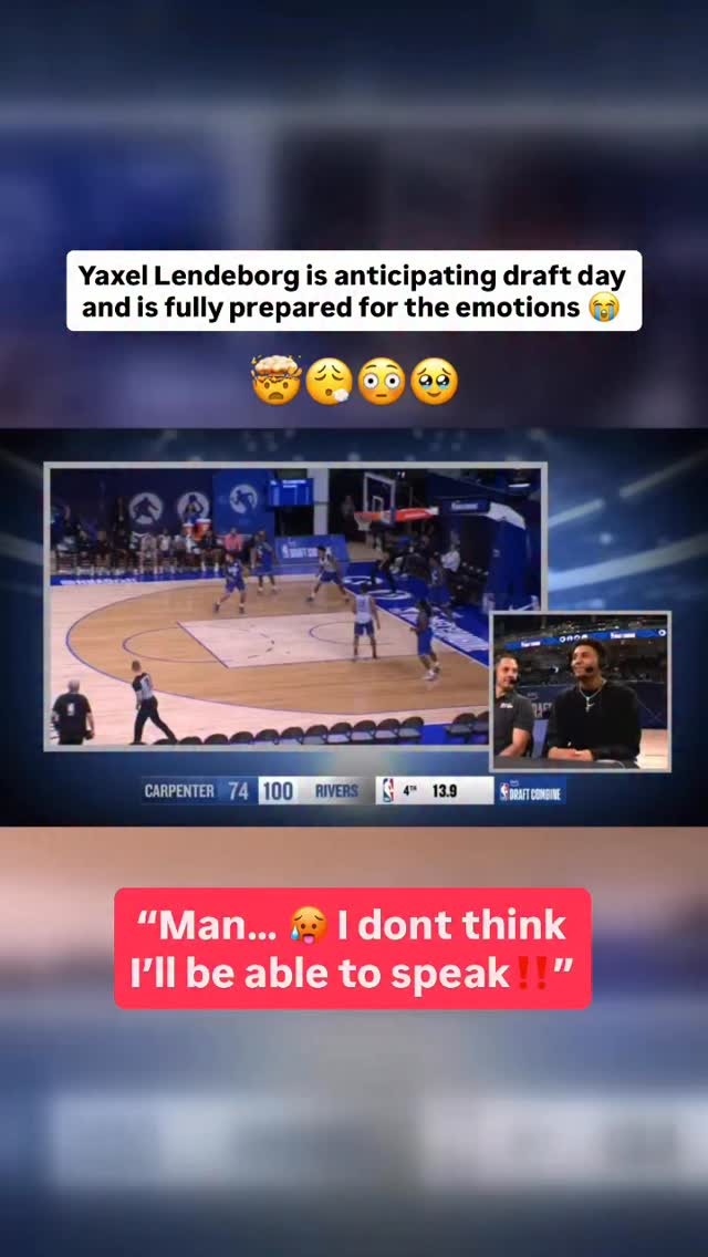 @yaxellendeborg don’t forget to bring some tissues 🤧😂 

AWS NBA Draft Combine is live on NBA TV 📺