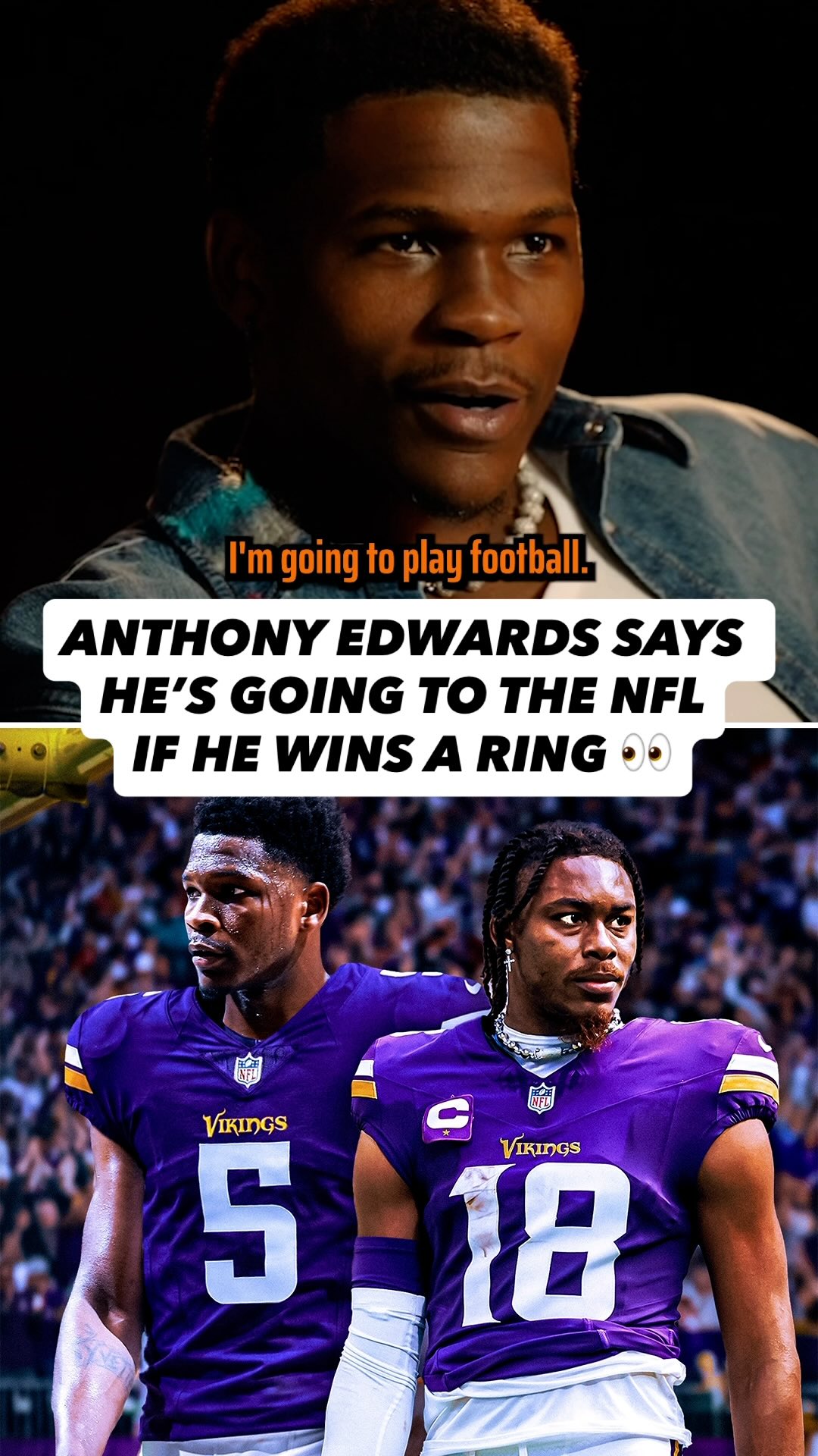Anthony Edwards says he could play in the NFL if he wins a ring in the next few years 😮

Could you imagine?! 👀

(via @ESPN)