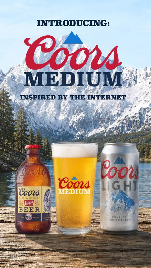 Taking notes from the internet- we’re giving Coors Medium a shot.