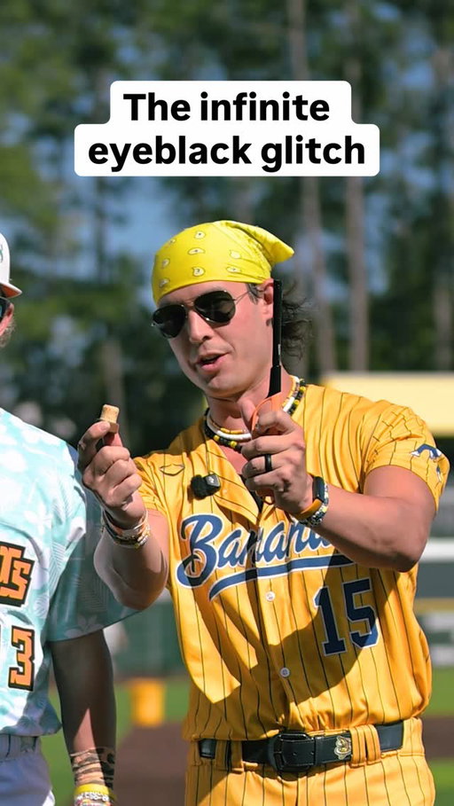 Have you seen the infinite eyeblack glitch?? #baseball