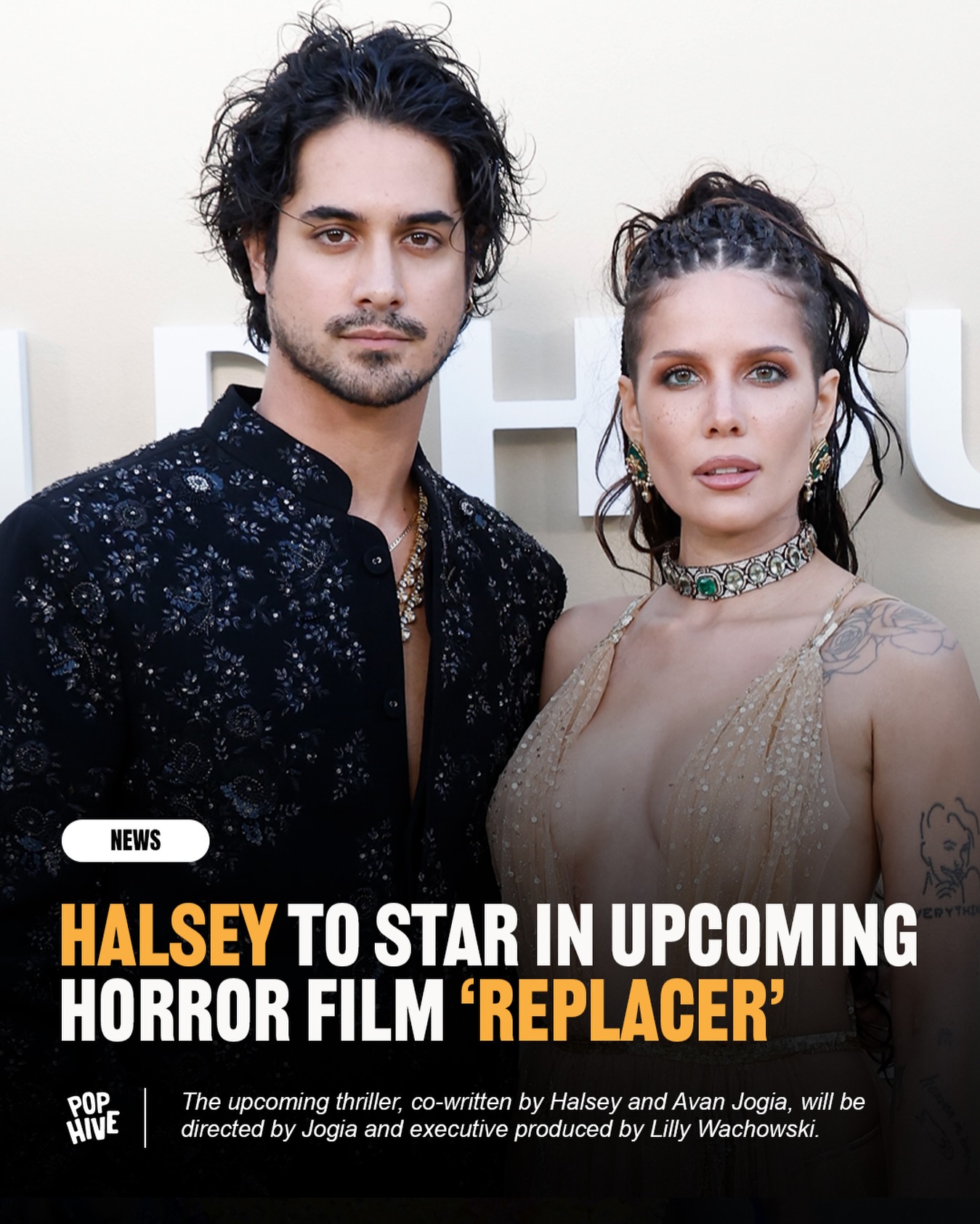 Halsey is heading back to the big screen in ‘Replacer,’ a new “psycho-sexual horror” film she co-wrote with Avan Jogia, who’s also directing.

Set in Montreal’s underground subway and pirate radio scene, the film follows a troubled DJ who encounters a mysterious signal capable of transforming people into something “raw, primal, and unrecognizable.”

The project is currently launching sales at the Cannes Film Festival market.