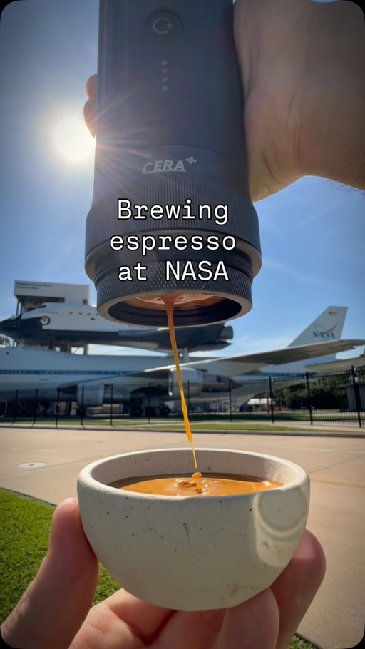 “Roger Houston: if humankind had to brew espresso in space again, @ceraplus.global would be down for the challenge” ☕️🚀

Cera+, crafted by an aerospace engineer and obsessive coffee enthusiast, is an example of precision, high-performance, control and affordability, exactly what a trip to the outer space requires, and of course for that perfect espresso cup on the go.

58 mm commercial-grade basket, preinfusion, temperature and flow control, large-capacity battery, barista-level espresso anywhere. Brewed on the Earth cup from @kruveinc & @ourcoffeeshelter.

COFFEEMENEZ30 (link in bio) for 30% off on Cera+

@nasa @nasajohnson 
#coffee #cafe #space #nasa #fyp