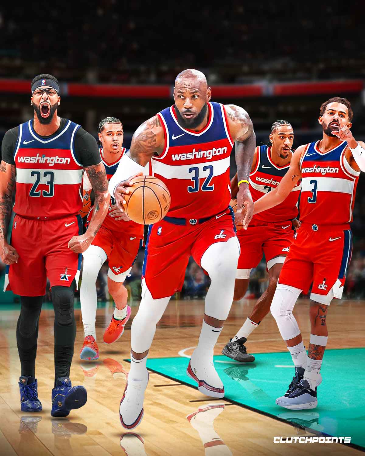 The GOAT debate between LeBron James and Michael Jordan will probably never end.

Rings vs longevity.
Peak dominance vs sustained greatness.

Everybody has their own side.

But imagine if LeBron somehow pulled off ONE last impossible chapter.

Jordan returned at 38 to play for the Wizards.

Now imagine LeBron at 41 doing something even crazier:

Joining Washington… and winning them a championship.

And honestly? The basketball fit sounds oddly interesting.

Anthony Davis, LeBron’s co-star during the 2020 NBA Finals title run.
Trae Young, the type of elite scoring point guard LeBron has always thrived beside.
Alex Sarr and Kyshawn George, Washington’s rising young talents.

And with rumors floating that the Wizards could move the No. 1 pick?

People are starting to connect dots.

Because if LeBron somehow won a title for Washington at age 41…

That would become one of the strongest arguments his fans could EVER use in the GOAT debate.