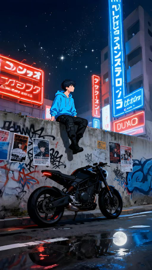 Peace 🌃🎧✨
.
.
.
.
Created using @reve_image 
Follow: @skysparxx for more ✨
.
.
.
#animevibes,#nightmood,#cinemetic,#peaceful,#viralreels