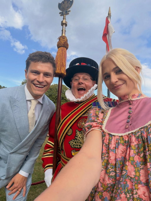 Off to the Palace garden party for the amazing @kingstrust, to see His Royal Highness and drink some tea 👑🌩️
