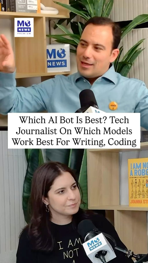 Is there an AI chatbot that rises above the rest? Tech journalist Joanna Stern (@joannastern) tells Mo News that different chatbots excel at different tasks.

Stern spent an entire year using AI in almost every facet of her life, from accompanying her to doctor's appointments to generating recipes and workouts. She documents the experience in her new book, "I Am Not a Robot: My Year Using AI to Do (Almost) Everything."

After her yearlong AI immersion, Stern says she prefers ChatGPT for writing and editing, Perplexity for its browser, and Claude for coding and website design — including building her website and organizing a pin promotion for her book.

OpenAI's ChatGPT remains the most popular chatbot in 2026, with 900 million weekly active users as of February. Google said in February its Gemini chatbot surpassed 750 million monthly active users, while businesses spent more on Anthropic's Claude than OpenAI for the first time in April. Downloads of xAI's Grok fell to just over 8 million in April.

🎧 Curious about how AI will change your life?  Listen to our 100% certified human interview with Joanna and Mosheh — available first to Mo News Premium members. Comment "JOIN PREMIUM" on this post to learn more about the perks + support our independent, fact-based news.