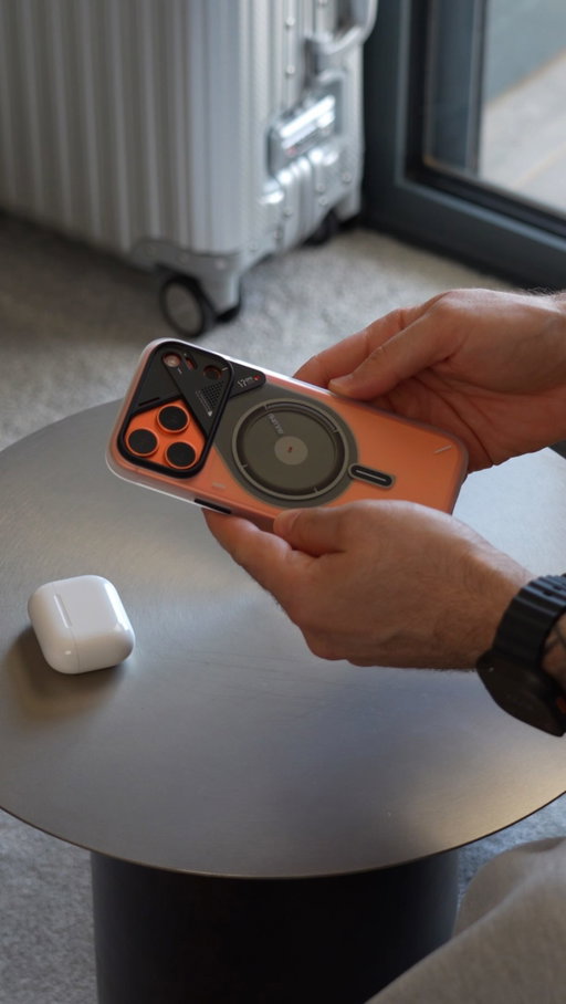 Aulumu accessories look like something straight out of a futuristic concept render.

Picked up their AirPods case, glow-in-the-dark iPhone case, and rotating magnetic stand. The transparent mechanical design is on another level in person.