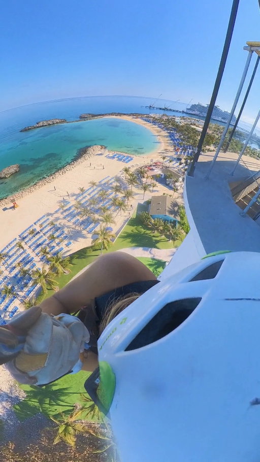 Would you slide down one of the tallest slides in the Caribbean? 😏 #CruiseNorwegian