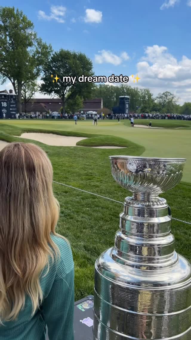 Brought Lord Stanley to his first PGA Championship! @nhl @espn #stanleycup #pgachampionship #golf
