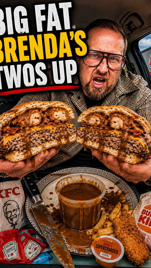 Big Brenda’s famous twos-up.

Burger King.KFC.Gravy wet.

This is council estate fine dining.

People in London’ll sneer at this…but they’ve never experienced true class.

God bless her. 🍗👑

@eatingwithtod 

#gordonkindness #britishhumour #burgerking #councilestate #funnyfood