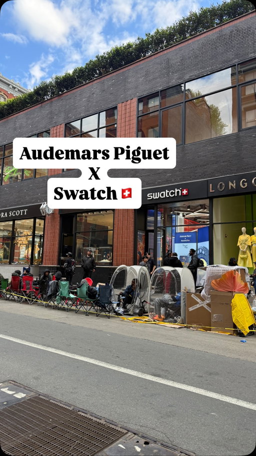 The new @audemarspiguet x @swatch Bioceramic Royal Pop Collection is officially breaking the rules of watchmaking with bold statement pocket watches inspired by the iconic Royal Oak and vintage 80’s POP style. 

🗓️Launch date- May 16th 2026 

#traveleengurl #apswatch #swatchwatch #watchcollab #audemars