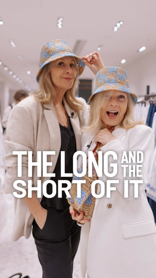 The Long & The Short Of It @marksandspencers Accessories

How could we resist? @middleagedminx and @nainebaggott run riot in the M&S Pantheon trying on everything. Ps I know I am 5’10” btw but I used to be 5’11” and am shrinking.
Items featured

·  Jelly Grab Bag in Orange and Blue £26

·  White and Black Leather Studded Clogs £66

·  Beaded Floral White Grab Bag £60

·  Retro Runner Trainer in various colourways £36

·  Straw Hardware Shoulder Bag £50 also in black

·  Straw Blue and Beige Checkerboard Bucket Hat £18

·  Matching Cross Body Bag £36

·  Neoprene Scallop Plunge Swimsuit £36

·  Broderie Trim Sculpt Bikini Top £23 and matching Bottoms £16

·  Wired Sculpt Scallop Bikini Top £23 and matching High Rise Bottoms £16

·  Floral Detail Padded Plunge Swimsuit in Black £60

·  Autograph Leather Snake Print Buckle Flat £66

·  Satin Printed Neckerchief £13 in four colourways

·  Kitten Heel White Slingback £36

·  Leather Flat Orange Mule £26 in various colourways

·  Snakeskin Flat Slip On Mules £30

·  Buckle Flat Mary Jane Ballet Pumps £40 in four colourways

·  5 Pack Charm bangles £22.50

·  Blue Oversized Flower Earrings £18.50

·  Brushed pendant Link Multirow Necklace £25