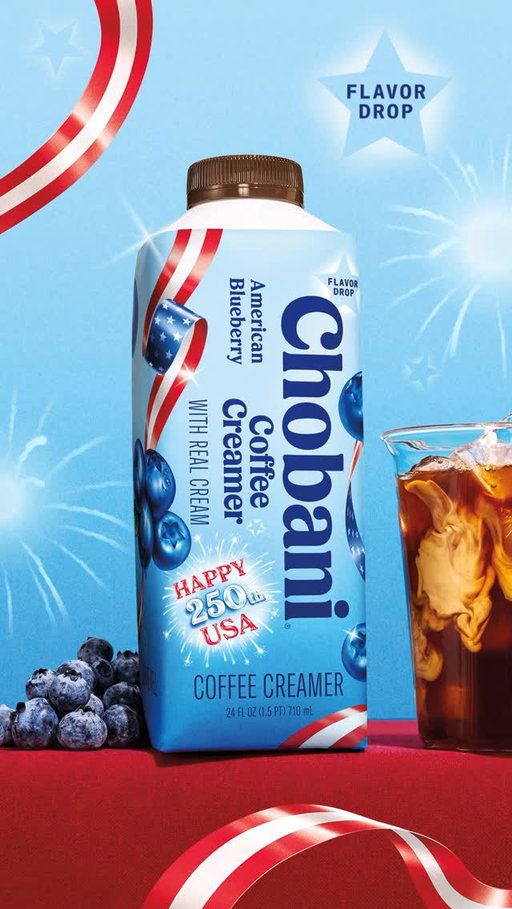 Our next Flavor Drop is dedicated to America’s 250th birthday and our nation’s dairy farmers. Made with real ingredients, like juicy blueberries and farm-fresh cream from American dairy farms. 
 
American Blueberry is the second addition to our Flavor Drop series: special, single-batch Coffee Creamers that are only here while supplies last. Pick this one up before it’s gone 💙
