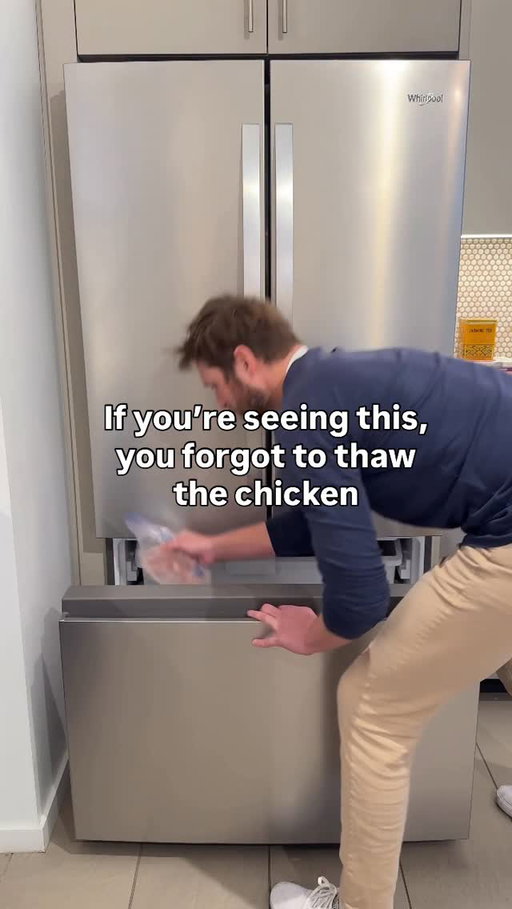 Poor guy is just sitting in the freezer drawer all by his lonesome