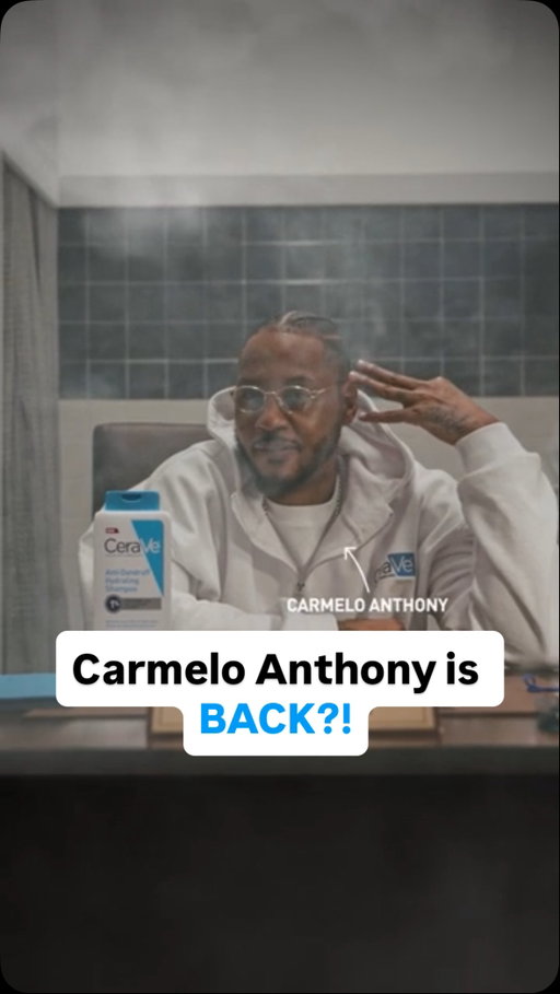 Have you seen what Carmelo Anthony is up to now? He’s back as the Head Coach of Cerave helping reduce dandruff on the court! @cerave #nba #carmeloanthony #cerave #ceravepartner