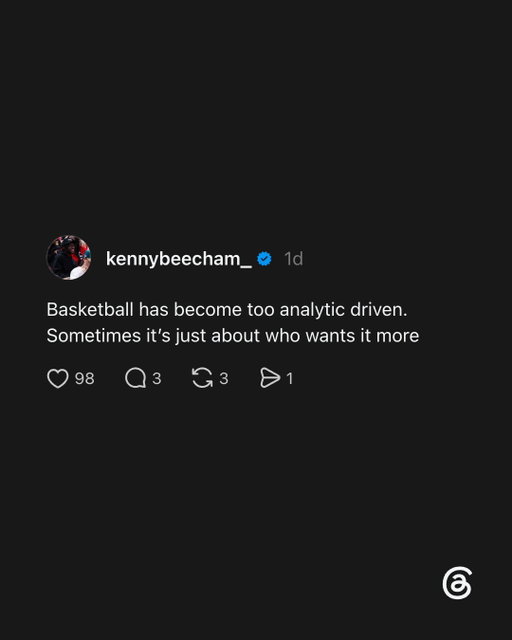Hoops Talk Hits Different When Everyone Has A Voice. Slide Through, Pick Your Take and Join The Convo. Basketball on Threads. Get into it. #ThreadsPartner @threads