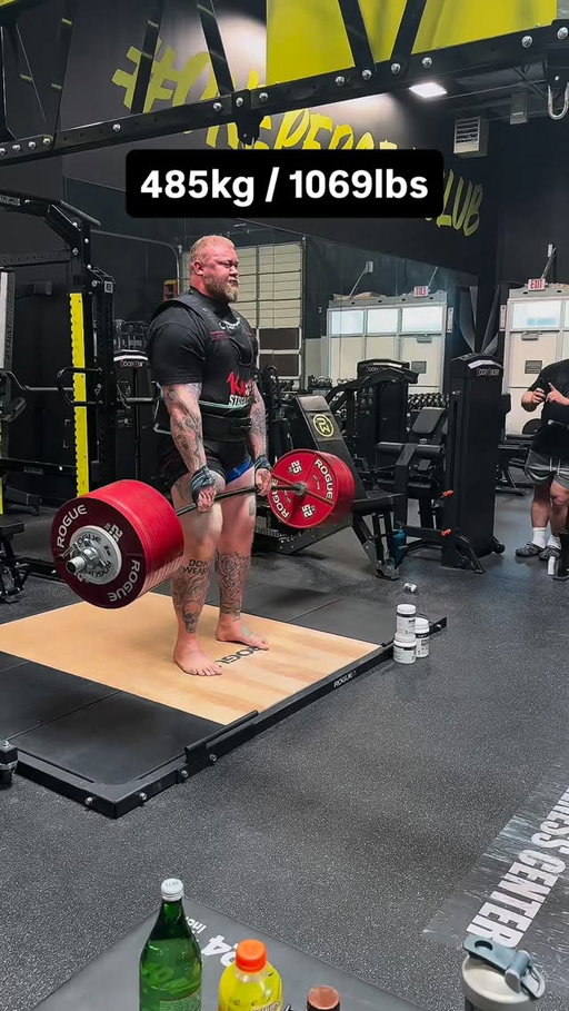 485kg / 1069lbs Deadlift. May 24th New World Record. Link in bio for training programs!