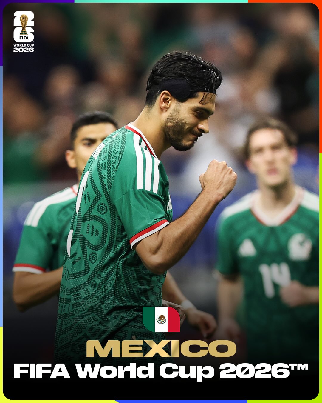 🇲🇽 México, coanfitrión del torneo, se convertirá en la primera nación que disputará tres ediciones de la Copa Mundial de la FIFA en su territorio, y estoy encantado por este país tan apasionado por el fútbol. ¡Mucha suerte! ¡Hagan que sus aficionados se sientan orgullosos! ⚽❤️

Co-host nation 🇲🇽 Mexico will become the first nation to play three FIFA World Cup campaigns on home soil, and I am delighted for this truly passionate football country. Good luck - make your fans proud! ⚽❤️

⚽ 11 June: Mexico v South Africa
⚽ 18 June: Mexico v Korea Republic
⚽ 24 June: Czechia v Mexico

#FootballUnitesTheWorld