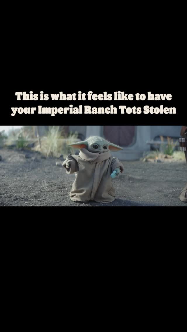 Stealing Imperial Cheddar Ranch Tots is a crime that should be prosecuted throughout the galaxy

See Star Wars: #TheMandalorianAndGrogu in theaters May 22!
