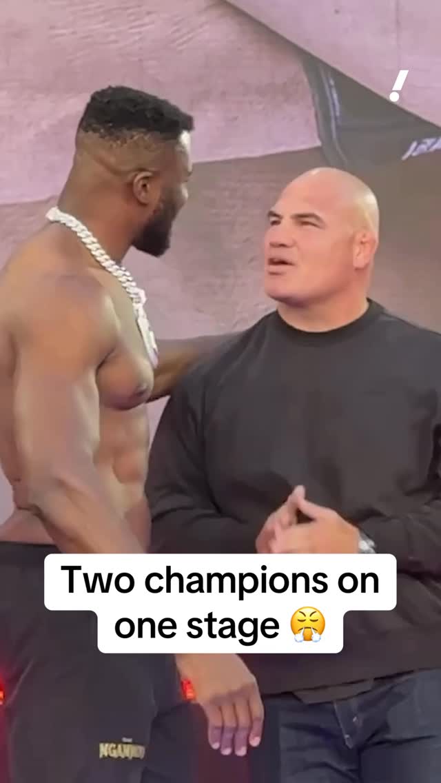 Former UFC heavyweight champions Francis Ngannou and Cain Velasquez link up after Ngannou’s weigh in 🤝