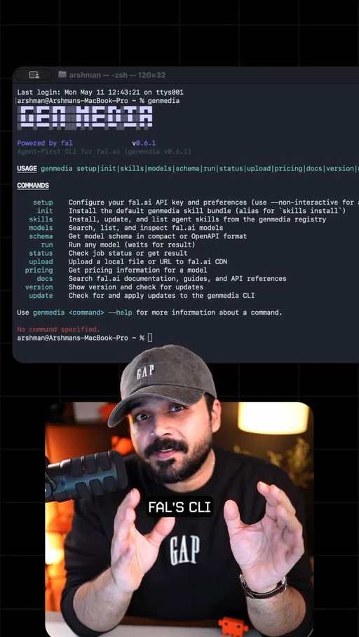 Stop wasting money on AI subscriptions.

fal made a CLI tool called genmedia that lets you use every top AI model

Such as Seedance 2.0, Kling 3.0, Nano Banana Pro etc.

Without ever paying a monthly fee. You only pay when you actually generate something.

It even comes with “skills” that turn your AI into an expert at making commercials, UGC, and marketing videos.

I dropped a product photo in my terminal, typed one prompt, and got 10 launch ads back.

P.S: I used Claude Code but any free AI coding tool works.

Comment "fal" and I’ll DM you the full PDF guide on how I set this up.