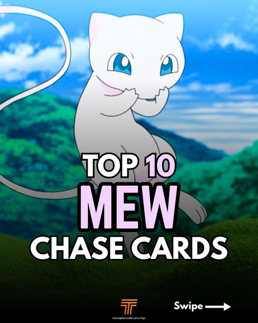Mew collectors know the pain of seeing these prices 😭💜

These are 10 standout Mew chase cards collectors still hunt for today.

Which Mew card takes the #1 spot for you? 💫

Top 10 prices referenced on May 16, 2026 using @getcollectr and may be subject to change.
#pokemontradingcards #pokemontcg #mew