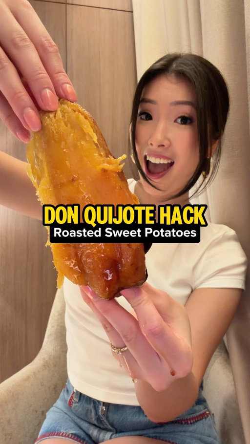 Japan hack for roasted sweet potatoes!! The ones from don quijote are ELITE!! i know donki’s known mostly for souvenirs, makeup and skincare but they actually also sell roasted sweet potatoes and the juiciest strawberries too! i tried the sweet potatoes on a whim on my first trip because they smelled so good, and now I ALWAYS get one when im in Japan! They ALWAYS hit the spot!! The caramelization goes crazy lol. 

TIP: Don Quijote can definitely be SUPER overstimulating and busy. But if you just go to the ones outside of the most touristy areas (like Shibuya or Shinjuku), it’s calm and easy! I went to the Roppongi location and it was super nice. 

#donquijote #japantravel #japantrip #goguma #sweetpotato