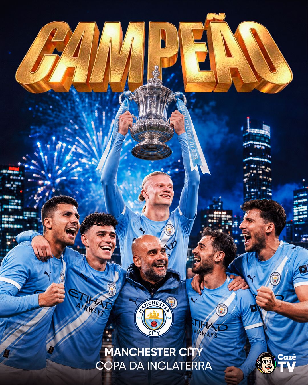 MAIS UMA, OK? MAIS UMA TAÇA PARA O MANCHESTER CITY DE PEP GUARDIOLA. JOGO TRUNCADO, MAS NÃO TEM JEITO: VICIADOS EM VENCER! 🥵🥵🥵

O CHELSEA ATÉ TENTOU, MAS O SEMENYO METEU UM GOLAÇO DE LETRA E FOI DECISIVO PARA O TÍTULO! 🏆 

#CopaDaInglaterra #TempoRealCazéTV #cztv26 #ManchesterCity #Chelsea