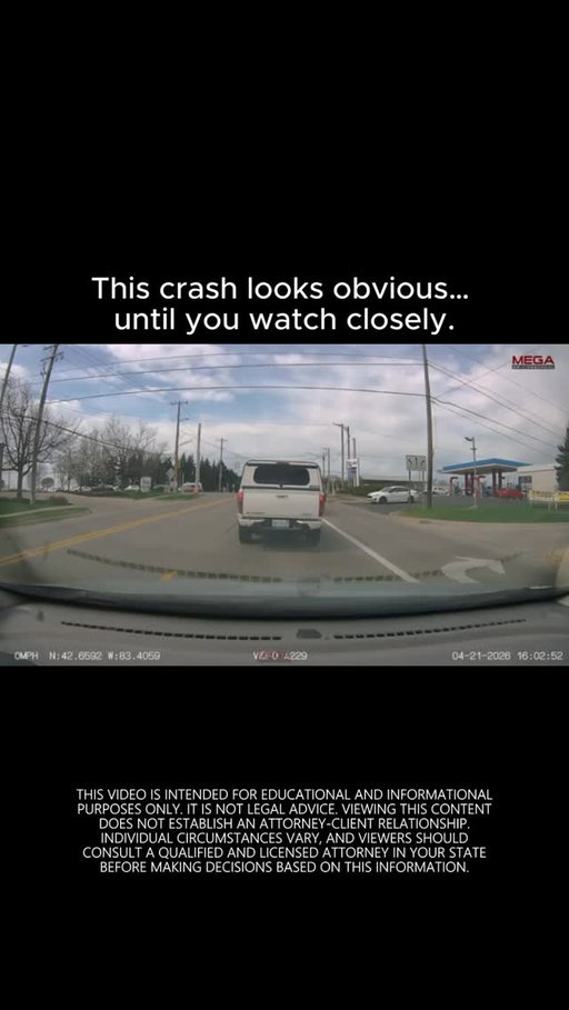 Most people watch this crash and blame the wrong driver. Here is what New York personal injury law actually says.

The white car exiting the gas station carries the majority of the liability. Before you enter any roadway in New York, you are legally responsible for confirming it is clear. Crossing three lanes of traffic when your vision is blocked by the first two lanes is not an excuse. That is negligence. If you cannot see, you do not go.

That said, the black car was speeding in the left lane and will carry some liability too. In New York, comparative negligence means both drivers can be found at fault, just at different percentages. The white car takes the lion’s share. The black car is not off the hook. 

If you were injured in either vehicle, you may still have a case. Call Ribowsky Law. Queens, Brooklyn, all of NYC. Free consultation, always available.