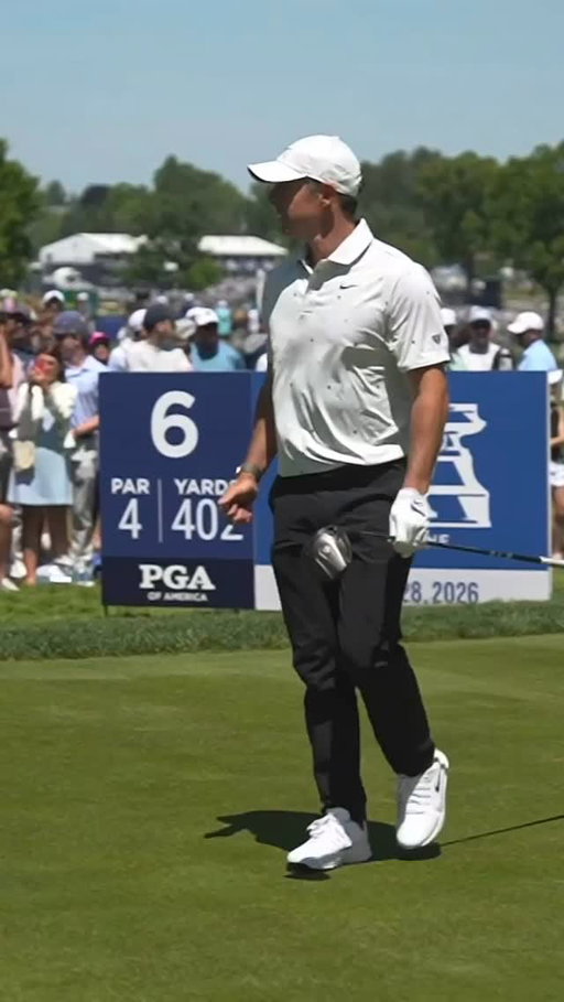 Rory McIlroy went full send and drove the 397-yard sixth. 💪 #PGAChamp