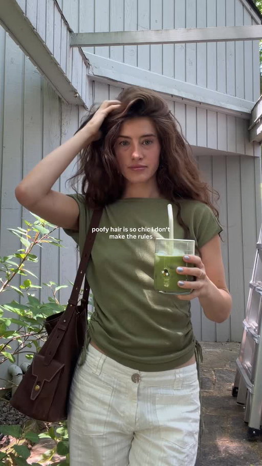 Used to be self conscious of the poofy hair and now she’s the moment
