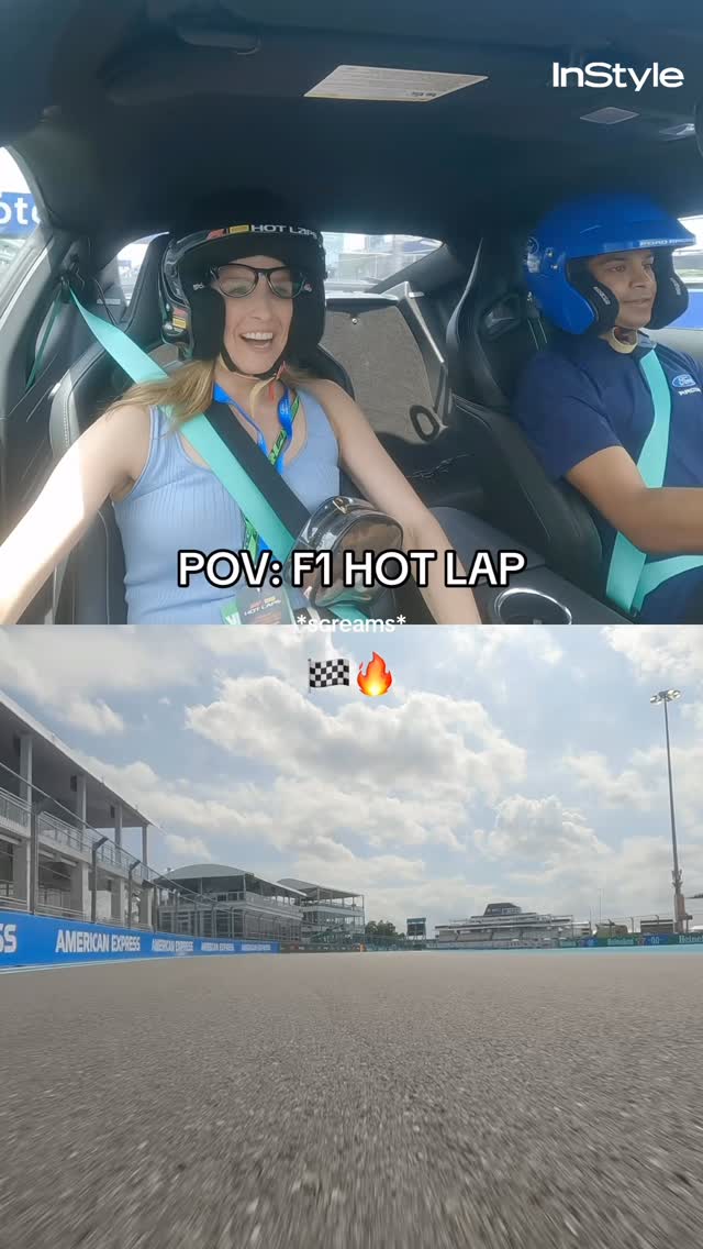 Put the pedal to the metal with InStyle’s Executive Director @danismcnally’s “Pirelli Hot Lap” #POV in a @Ford Mustang Dark Horse SC. Our resident speed demon was totally chill reaching top speed of ~260 kilometers per hour (which is ~160mph) living her full #F1 Miami Grand Prix fantasy behind the wheel here.
