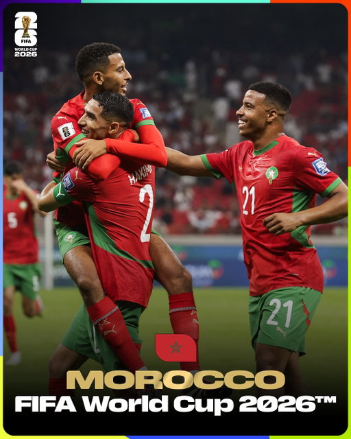 Bonne chance à @equipedumaroc 🇲🇦 pour la Coupe du Monde de la FIFA 2026 🇨🇦🇲🇽🇺🇸 ! 👏

Après avoir captivé le monde entier grâce à leur parcours historique au Qatar 🇶🇦, les Lions de l’Atlas apporteront cette même passion et tout leur talent en Amérique du Nord. J’ai hâte de voir votre nation poursuivre sur cette lancée et créer encore plus de magie sur la scène mondiale cet été. 🌍⚽

Good luck to 🇲🇦 @equipedumaroc at the FIFA World Cup 2026 🇨🇦🇲🇽🇺🇸! 👏

After capturing the world’s imagination with a record-breaking run in 🇶🇦 Qatar, the Atlas Lions will bring that same passion and skill to North America. I look forward to seeing your nation build on that momentum and create more magic on the global stage this summer. 🌍⚽

⚽ 13 June: Brazil v Morocco
⚽ 19 June: Scotland v Morocco
⚽ 24 June: Morocco v Haiti

#FootballUnitesTheWorld