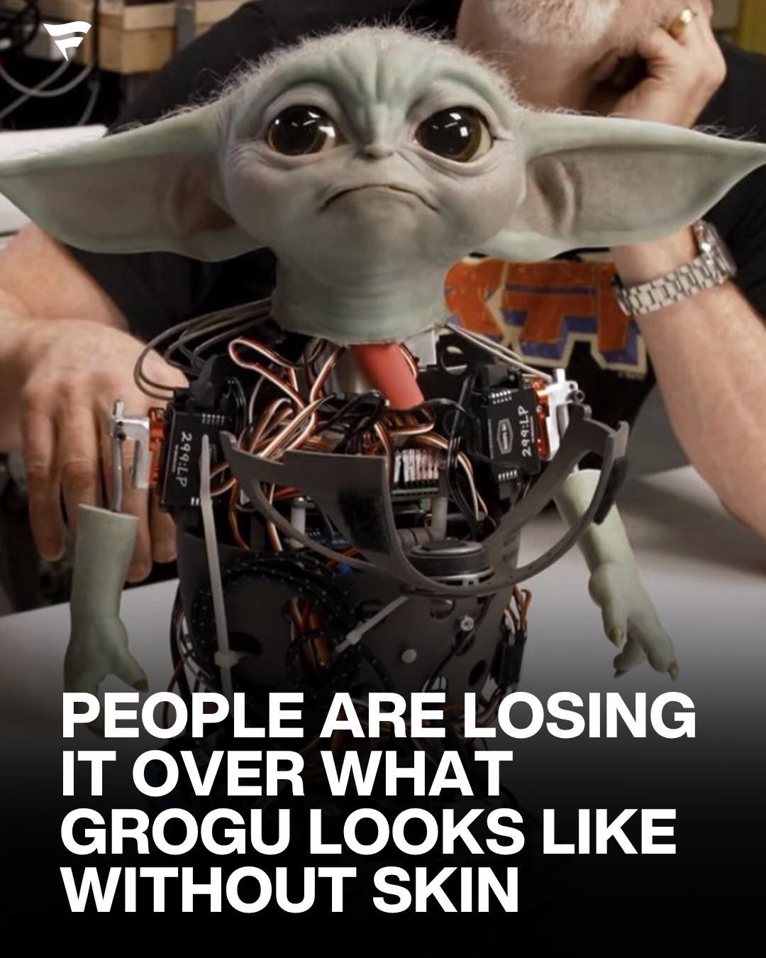 They just revealed what Grogu looks like underneath 😳

Below the adorable face and tiny robes is something Star Wars fans weren’t ready to see...

A team of creators built an insanely realistic animatronic Grogu replica, revealing the complex skeleton of wires, mechanics, motors, and controls hidden beneath the character’s skin to bring him to life.

(via Adam Savage’s Tested/YT)