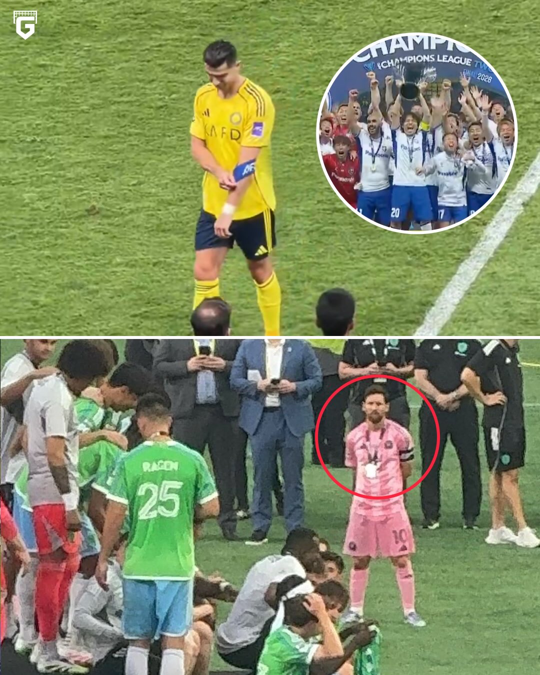 Cristiano Ronaldo left the team as they collect their silver medals in the AFC Champions League Two Final. 🇵🇹

He didn’t show up! 😳