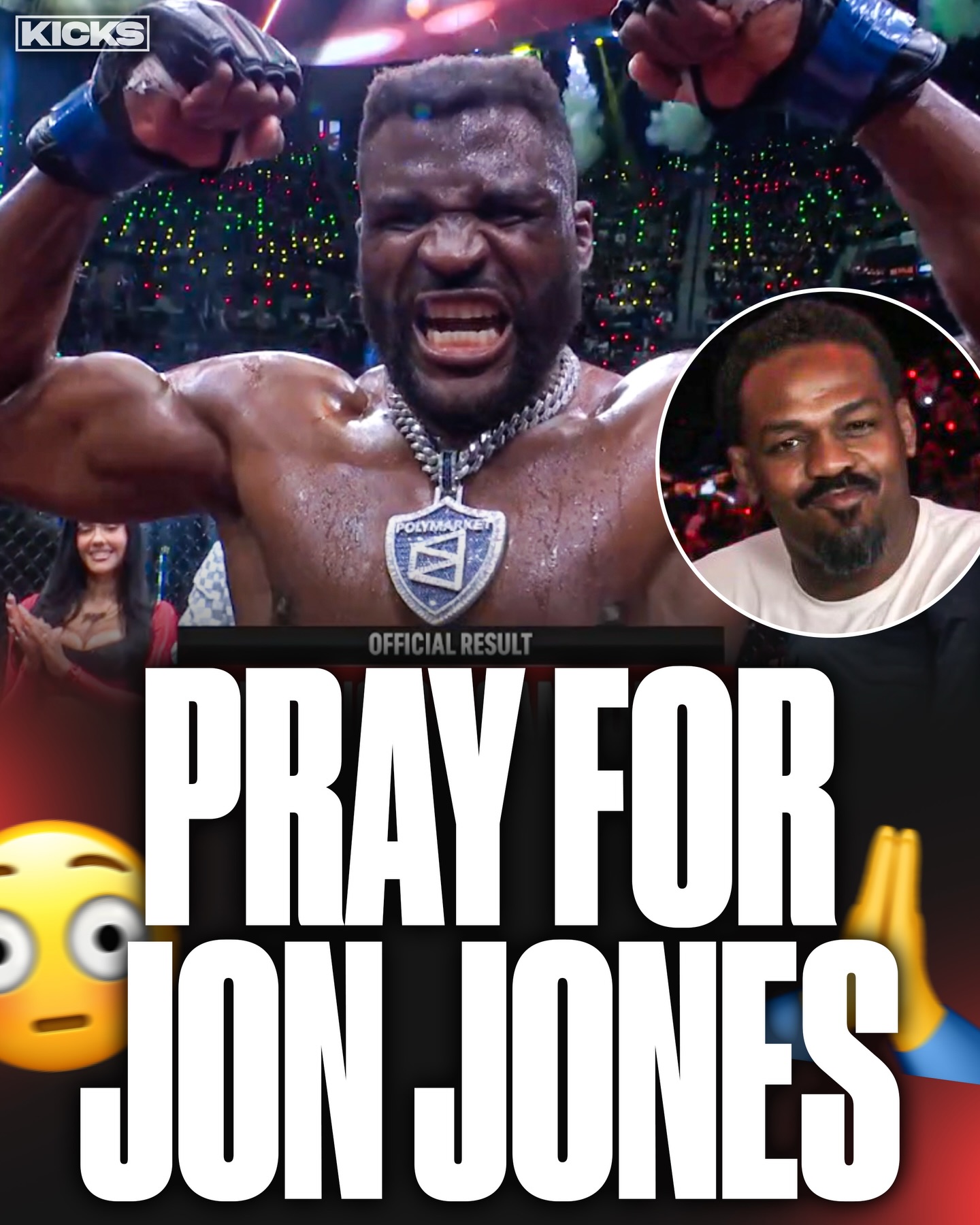 Francis Ngannou put on a SHOW and then called out Jon Jones 😳

Use code MMA50 for a free $50 on the new Polymarket app, link in bio 🔥